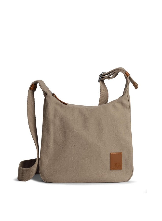 DailyObjects Khaki Beige March Crossbody Sling Bag for Girls/Women| Single spacious compartment|Slip pocket|Wide & Adjustable Shoulder Strap| Leather Puller | Stylish Crossbody Sling Bag-Regular - Image 1